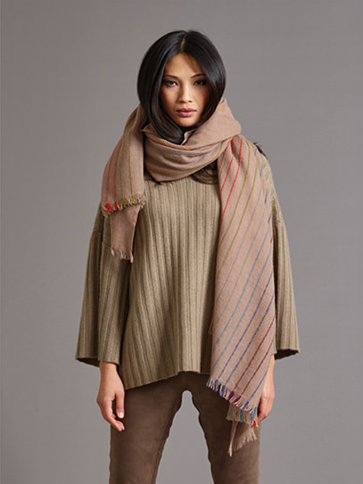 Sweater „Ranja“, Shawl „Gipsy“ Stripes all over