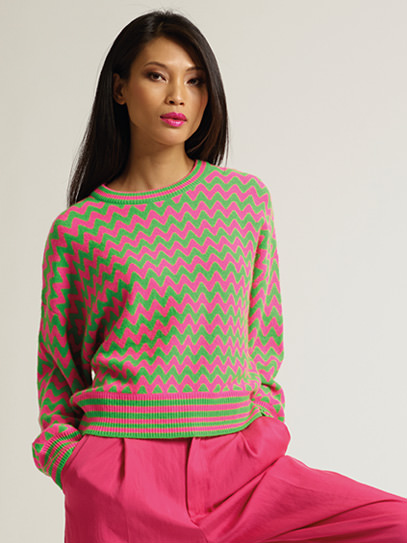 Sweater „Tatjana ZigZag  neon“