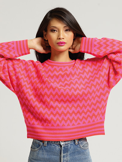 Sweater „Tatjana ZigZag neon“