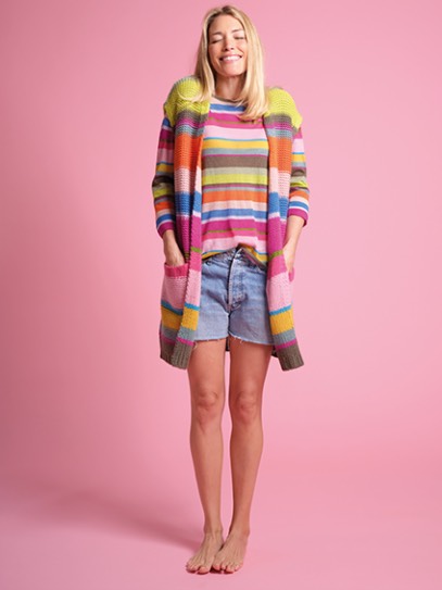 Vest „Rainbow“ Stripes  Summer 25; Sweater „Elisa“  Stripes Summer 25