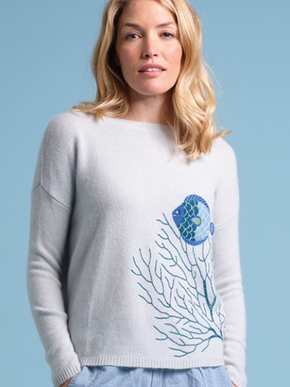 Sweater „Emmi Big Blue“ Blue Fish