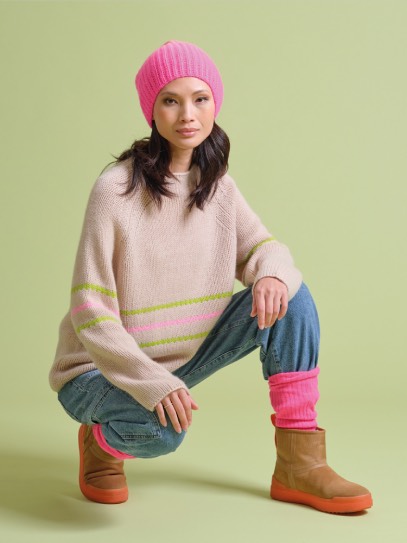 Sweater &bdquo;Chakra Rail&ldquo;; Hat &bdquo;Patent&ldquo; Degradee