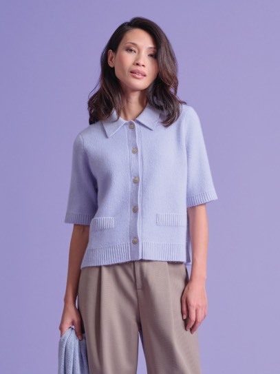 Cardigan &bdquo;Isa&ldquo; Solid Jacquard