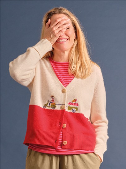 Cardigan &bdquo;Gwin&ldquo; Icecream; Sweater &bdquo;Nunu&ldquo; Stripes