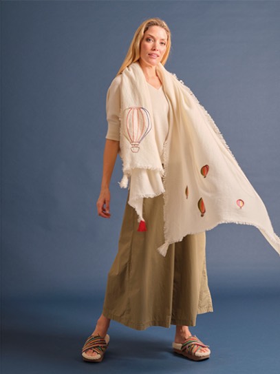 Sweater &bdquo;Frog&ldquo;;Shawl &bdquo;Hot-Air-Balloon&ldquo;