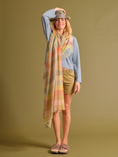 Sweater &bdquo;Brigitte felted&ldquo; V-neck;Shawl &bdquo;Tony&ldquo; Pastel