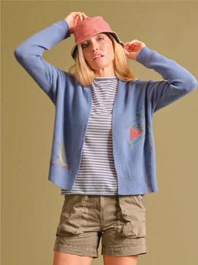 Cardigan &bdquo;Chica&ldquo; Orangutan;Sweater &bdquo;Nunu&ldquo; Stripes