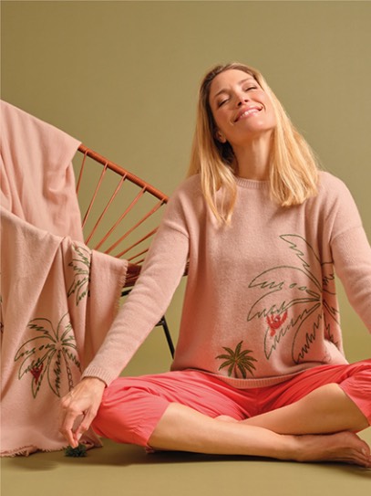 Sweater &bdquo;Emmi&ldquo; Orangutan;Shawl &bdquo;Orangutan&ldquo;