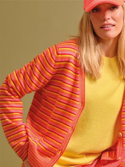 Cardigan &bdquo;Vento felted&ldquo; Stripes Summer 26; Sweater &bdquo;Libera felted&ldquo;
