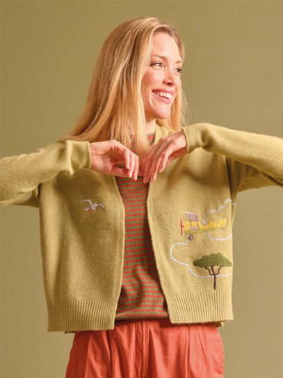 Cardigan &bdquo;Chica&ldquo; Airplane;Sweater &bdquo;Nunu&ldquo; Stripes