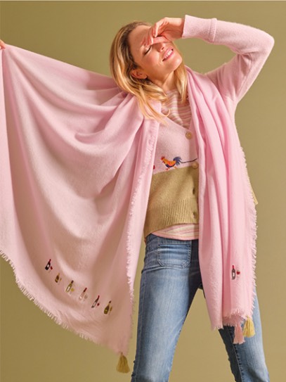 Cardigan &bdquo;Citroen&ldquo;;Sweater &bdquo;Tizi&ldquo; Stripes;Shawl &bdquo;Wine&ldquo;